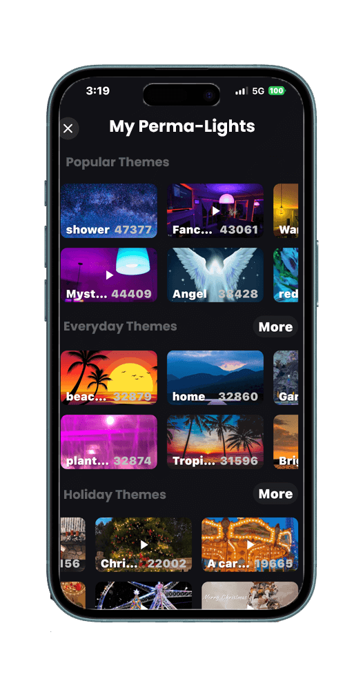 RGBW Outdoor Lights Custom app themes